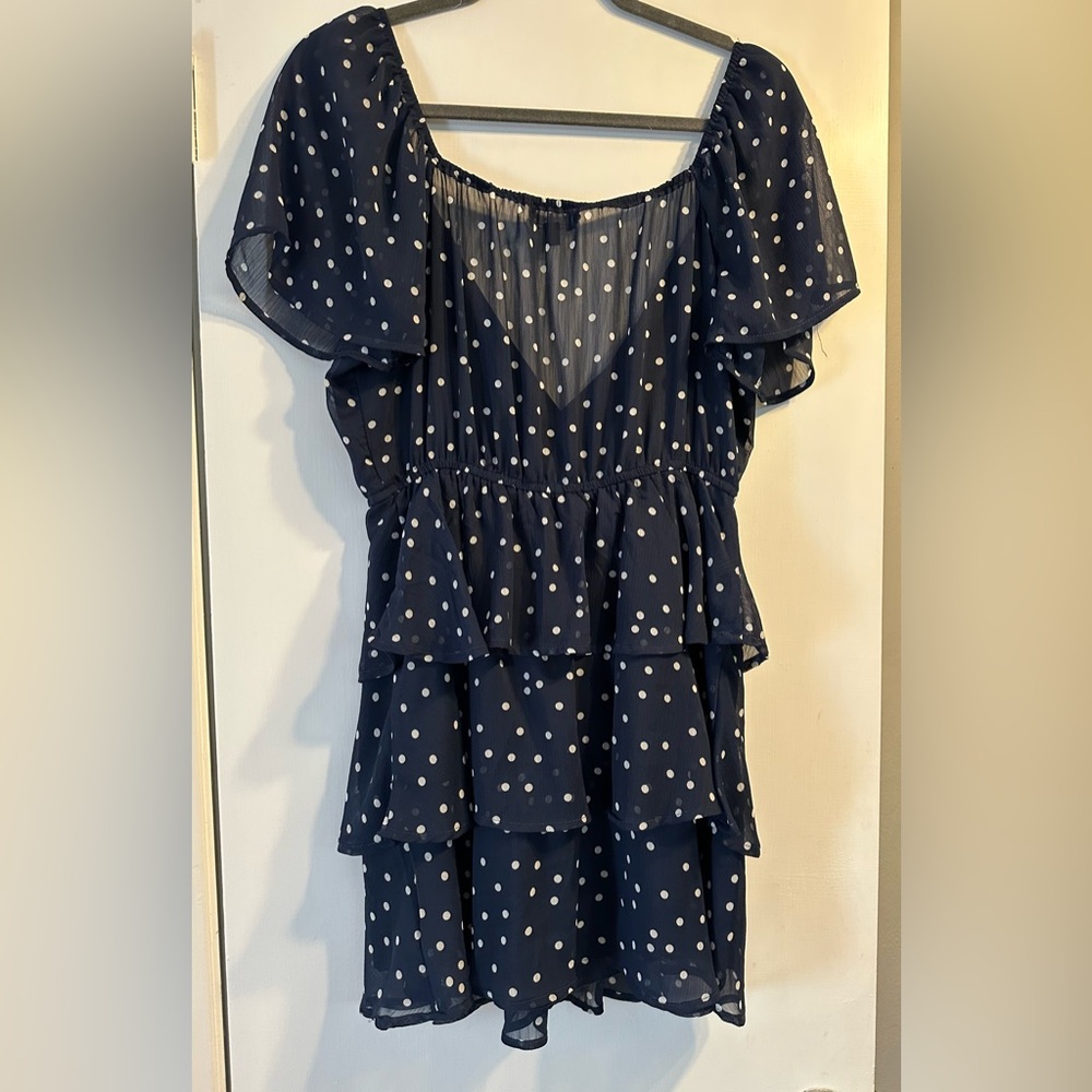 Navy and white Dress by TRIXX Size Large